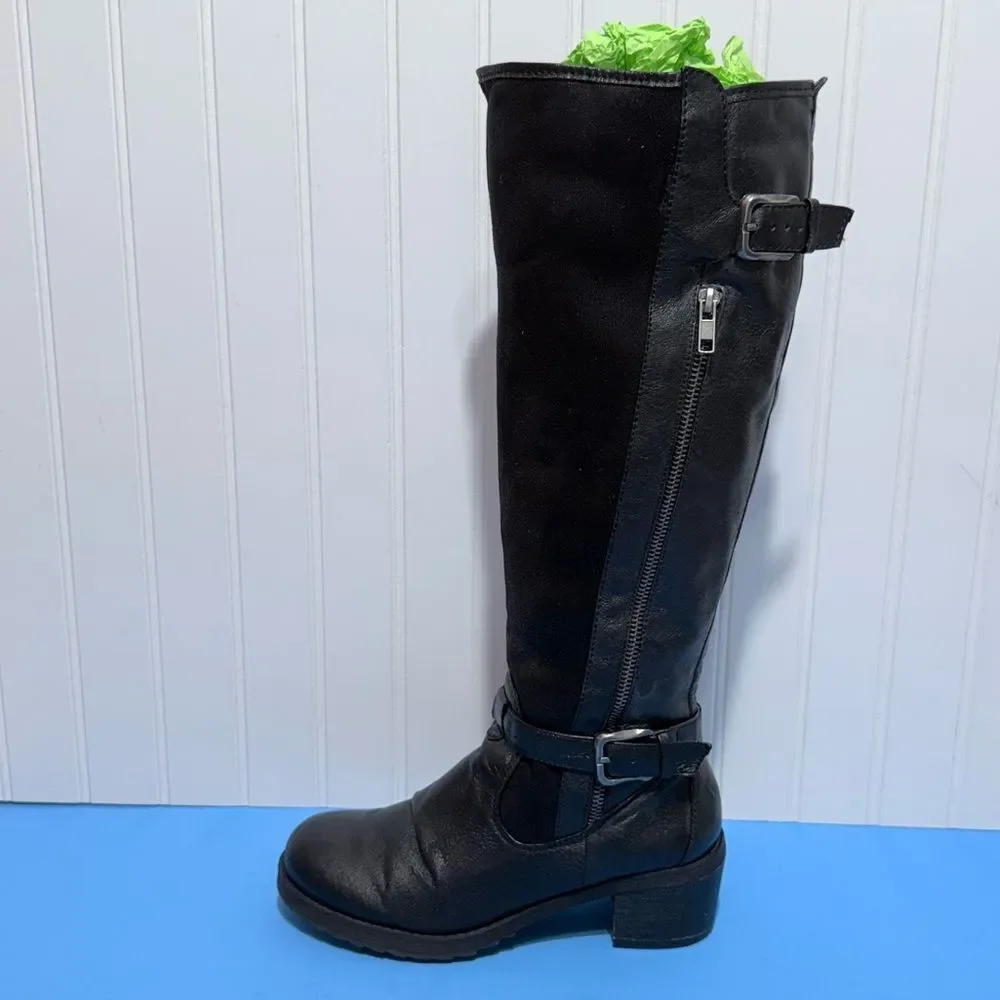 Baretraps Knightley Black Tall Riding Boots Size 6.5M